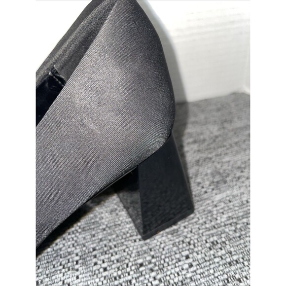 ZARA Heels WomensSize 38 US 7.5 Black Pointed Toe Pumps Minimalist Office Career - Picture 6 of 13